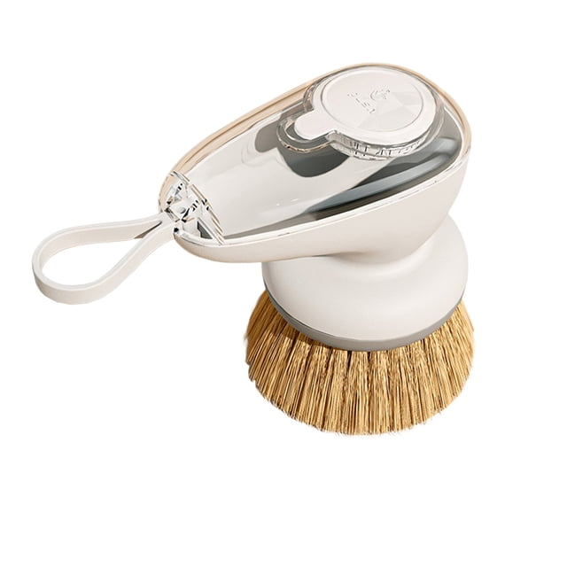 Large Dish Brush with Integrated Soap Dispenser and Ergonomic Handle for Powerful Kitchen Cleaning