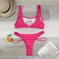 thumbnail image 4 of Birdeem Ensembles de Bikinis pour Femmes, Couleur Unie, Mode Décontractée, à Larges Bretelles, Ajourés, 4 of 9