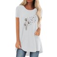 thumbnail image 1 of Pompotops Chemises Mode Décontractée pour Femmes Manches Courtes Tee-Shirt Ample Tunique Blouse, 1 of 4