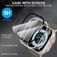 thumbnail image 2 of KOMI 2-Pack for Apple Watch Ultra/Ultra 2 49mm PC All-Around Screen Protector Case, Tempered Glass Screen Protector Case Ultra-Thin for iWatch Ultra/iWatch Ultra 2 49mm Protection Cover -Clear, 2 of 5