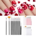 thumbnail image 1 of 15Pcs Nail Pen Exquisite Easy to Use Plastic Nail Art Drawing Liner for Salon, 1 of 8