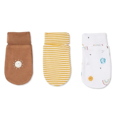 Lot de 3 paires de mitaines George collection non genrée pour nourrissons