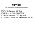 thumbnail image 2 of DS-One Front Rear Coated Drilled Slotted Disc Brake Rotors Kit for Car Honda Civic Acura CSX ILX KD-100272, 2 of 11