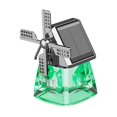 thumbnail image 4 of simhoa Car Air Freshener House with Windmill Ornament Smooth Surfaces Solar Powered Green, 4 of 8