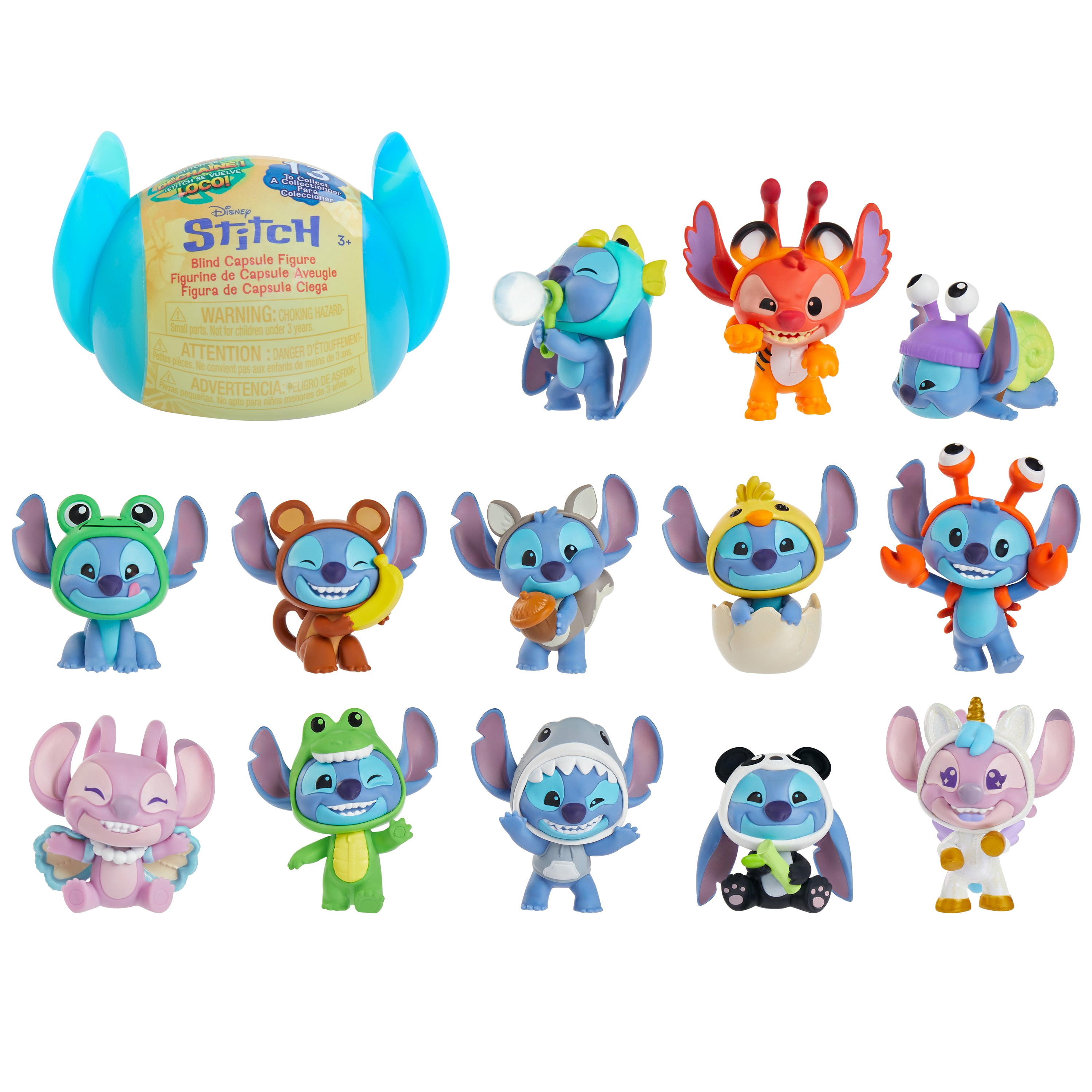 Disney Stitch Goes Wild Collectible Mini Figure, Blind Box Toy for