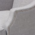thumbnail image 4 of Baxton Studio Leonie Grey Upholstered Brown Finished Chaise Lounge, 4 of 9