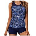 thumbnail image 1 of Women Tankini Swimsuit Tummy Control Top With Shorts Two Piece Bathing Suit, 1 of 6