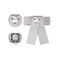 thumbnail image 3 of Unique Bargains Broche Carrée en Strass avec Nœud pour Femmes Couleur Unie Rétro Chic Gris Clair, 3 of 4