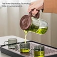 thumbnail image 3 of Glass Teapot, Glass Tea Pot with Removable Tea Strainer, Tea Water Separation Loose Leaf Tea Maker, Heat Proof Water Separation Infuser Teapot with Wooden Handle for Home Office, 3 of 7