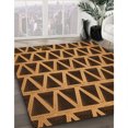 thumbnail image 3 of Ahgly Tapis d'Intérieur Lavable en Machine Carré Orange Transitionnel, 8 Pieds Carré, 3 of 7