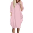 thumbnail image 1 of Hauts Grande Taille pour Femmes Robe Ample avec Poches pour Femmes Col pour Dames Décontracté Hauts Longs Robe Grande Taille Hauts Grande Taille pour Femmes Hauts pour Femmes Grande Taille Hauts pour Femmes Robe Grande Taille Femmes Grande Taille, 1 of 4