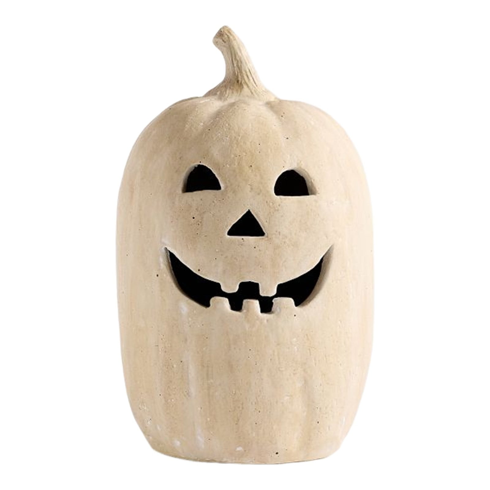 Svbnaue (2 Pack) Halloween Terracotta Pumpkin Hand Carved Fall Natural Home Tabletop Farmhouse Festival Porch Mantel Autumn Decoration 16cm
