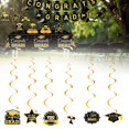 thumbnail image 1 of Graduation Decorations 2026 Set Black Gold, Congrats Grad Decor Set with Banner Backdrop Porch Sign,Hanging Swirls Honeycomb Centerpieces Balloons for Grad Party Decorations, 1 of 8
