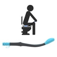 thumbnail image 3 of Toilet s Tools, 15'' Long Bottom Wiper Self Holder Tissue Self Wipe Assistance Helper - Blue, 3 of 8