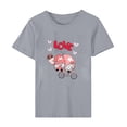 thumbnail image 4 of Pisexur T-shirt de la Saint-Valentin pour Femmes, Imprimé Amour, Manches Courtes, Col Rond, 4 of 5