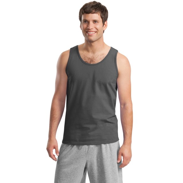 Gildan Men's 100 Percent Cotton U Neck Tank Top. 2200