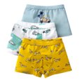 thumbnail image 1 of Kids Underwear Cotton Stretch 3 Pairs Car Pattern Boxer Brief Boxer Underwear, 1 of 10