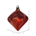 thumbnail image 2 of Vickerman M133218 Candy Glitter Swirl Diamond Decor, 6", Orange, 2 of 2