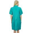 thumbnail image 2 of Bimba Chemise de Nuit pour Femme à Col Cranté Turquoise Robe de Nuit avec Poches-16, 2 of 6