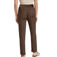 thumbnail image 4 of Timegard Womens Pants Straight Leg Drawstring Elastic Waist Solid Color Loose Lounge Trousers Lightweight, 4 of 7
