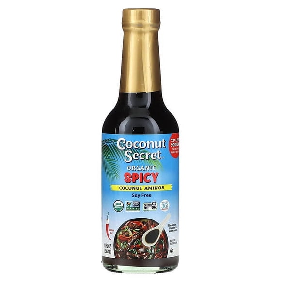 Coconut Secret, Organic Spicy Coconut Aminos Seasoning Sauce, Medium Hot , 10 fl oz (296 ml)