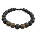 thumbnail image 3 of Bracelets Assortis Mode Réglable Noir Mat Roches Diffuseur Bracelet de Prière Perles Femmes Accessoires Cadeaux pour Hommes Mat Tigre-Oeil, 3 of 6