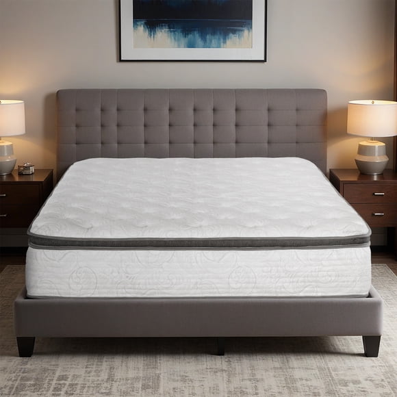 Primo Matelas Hybride à Plateau Euro Berri 12 po – Très Grand, Mousse Gel Rafraîchissante, Confort Moelleux, Matelas en Boîte, Certifié CertiPUR-US