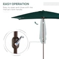 thumbnail image 4 of Outsunny Parasol de Patio Parasol de Jardin de Marché avec Manivelle Vert Foncé, 4 of 10