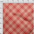 thumbnail image 3 of oneOone Georgette Viscose Red Fabric Check Craft Projects Decor Fabric Printed By The Yard 42 Inch Wide, 3 of 5