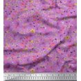 thumbnail image 1 of Soimoi polyester Crepe Fabric Leaves,Butterfly & Flower Floral Print Sewing Fabric Yard 52 Inch Wide, 1 of 3
