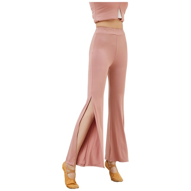 AherBiu Flare Yoga Pants Pantalon pour Femmes à Fente, Jambe Évasée, Extensible, Confortable, Entraînement, Danse