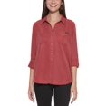 thumbnail image 1 of Calvin Klein Jeans Utility Shirt, Raven, Small, 1 of 4