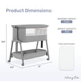 thumbnail image 2 of Dream On Me Calypso Portable Bassinet With Wheels, Gray, 2 of 7