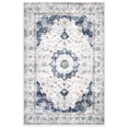 thumbnail image 1 of Meafeng 2.6' x 3.9' Area Rugs, Washable Vintage Rugs for Living Room Bedroom, Low Pile Non-Slip Carpet 3x4, Blue, 1 of 7
