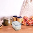 thumbnail image 2 of WHEANG 5 Size Single Clear Plastic Storage Jars Vacuum Proof Fresh Storage Airtight Jars Kitchen Airtight Jars With Lids Proof Crispers, 2 of 4