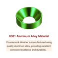 thumbnail image 4 of Unique Bargains Lot de 30 Rondelles à Encastrer M5 en Alliage d'Aluminium Anodisé pour Finition, Vert, 4 of 4