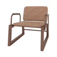 thumbnail image 1 of Manhattan Comfort Whythe Fauteuil d'Appoint Bas en Cuir PU 1.0 en Corten, 1 of 3