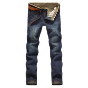 Men's Jeans Comfort Stretch Denim Straight Leg Relaxed Fit Jeans for Everyday Wear and All-Day Comfort