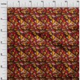 thumbnail image 3 of oneOone Velvet Maroon Fabric Abstracts Sewing Craft Projects Fabric Prints By Yard 58 Inch Wide, 3 of 5