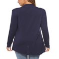 thumbnail image 3 of QJUHUNG Women Lightweight Summer Cardigans Open Front Casual Solid Color Long Sleeve Knit Sweater Cover Up with Pockets, 3 of 5