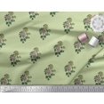 thumbnail image 2 of Soimoi Rayon Fabric Leaves & Floral Block Print Sewing Fabric Yard 42 Inch Wide, 2 of 3