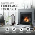 thumbnail image 4 of Panacea 4 Piece Fireplace Tool Set with Brush, Shovel, and Poker, Black, 4 of 8