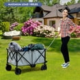 thumbnail image 3 of Costway Chariot Utilitaire de Camping Pliant et Rabattable avec Roues et Poignée Réglable Gris, 3 of 10