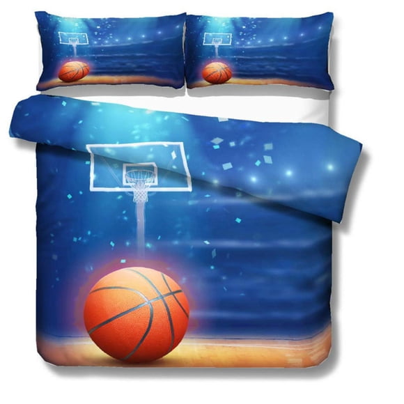 3D Bedding Set Kids Basketball Full King Size Duvet Cover Set Pillowcase Bedlinen Basketball Bedclothes Twin Queen Quilt Cover (1 US Full) (1 US Full)