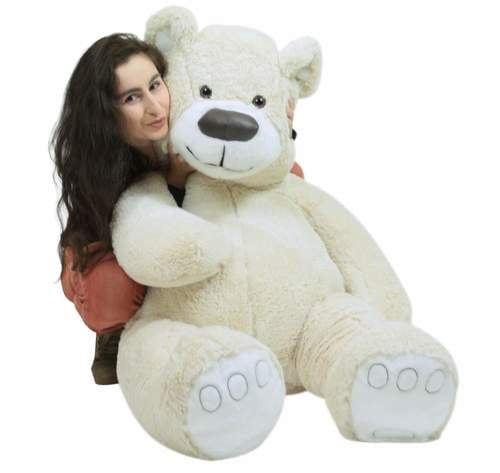 American Made Giant White Teddy Bear Soft 55 Inches Almost 5 Feet Tall
