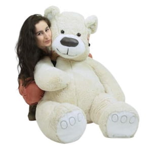 American Made Giant White Teddy Bear Soft 55 Inches Almost 5 Feet Tall