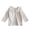 thumbnail image 1 of MeetoTime Haut à Manches Longues Col Rond pour Bébé Automne Hiver Couleur Unie pour Filles 0-18 Mois, 1 of 3
