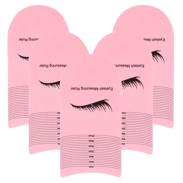 5 Pcs Règles de Mesure de Cils, Pochoir pour Cils, Outils de Beauté pour Extensions de Cils