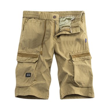 Cameland Short Cargo Décontracté pour Homme, Couleur Unie, Extérieur, Poche, Plage, Travail