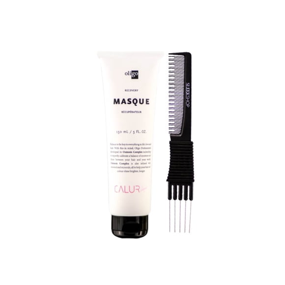OLIGO Professional Calura Recovery Masque (5 oz) with SLEEKSHOP Teasing Comb Pack of 1